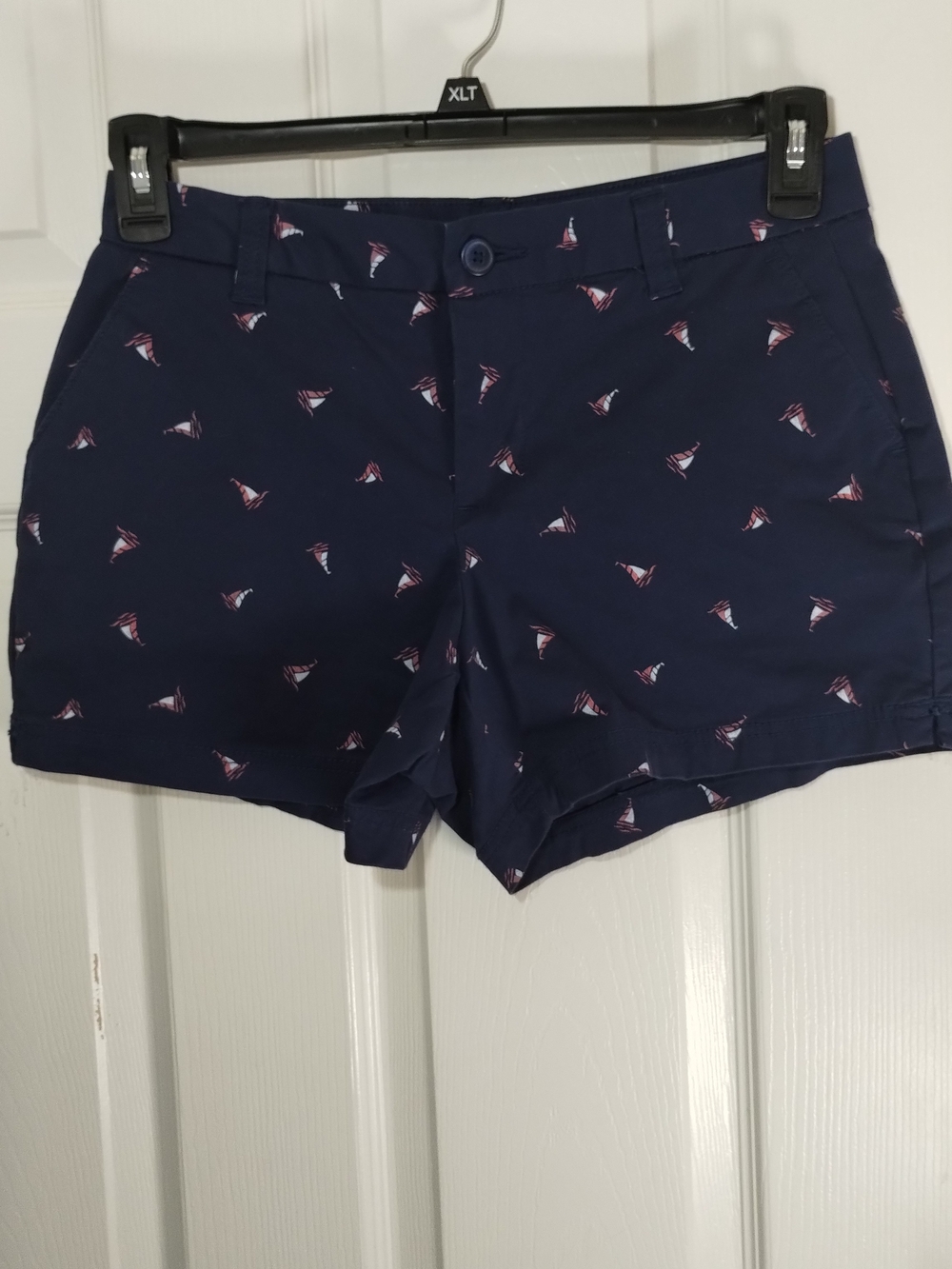 Magellan Southern Summer Navy Sailboat Printed Chino Shorts